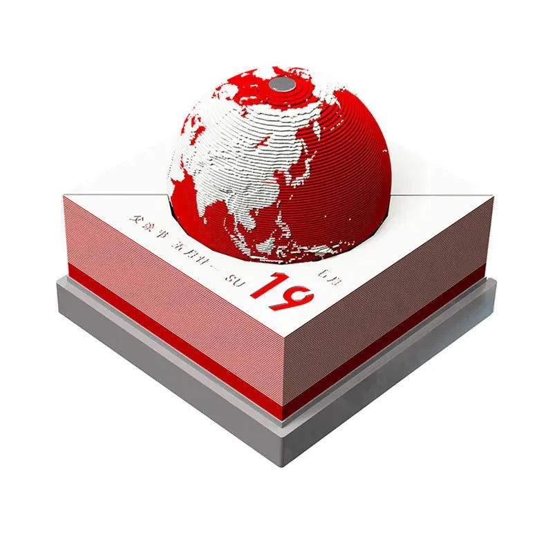 Earth Calendar 3D Earth Model Desk Calendar Sign Gift Paper Sculpture - Bellarte Enchanté Earth Calendar 3D Earth Model Desk Calendar Sign Gift Paper Sculpture